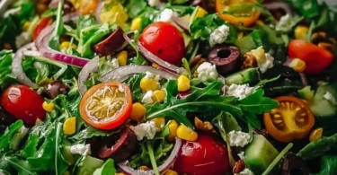5 Minuten Salat mit frischen Zutaten zubereitet in nur fünf Minuten
