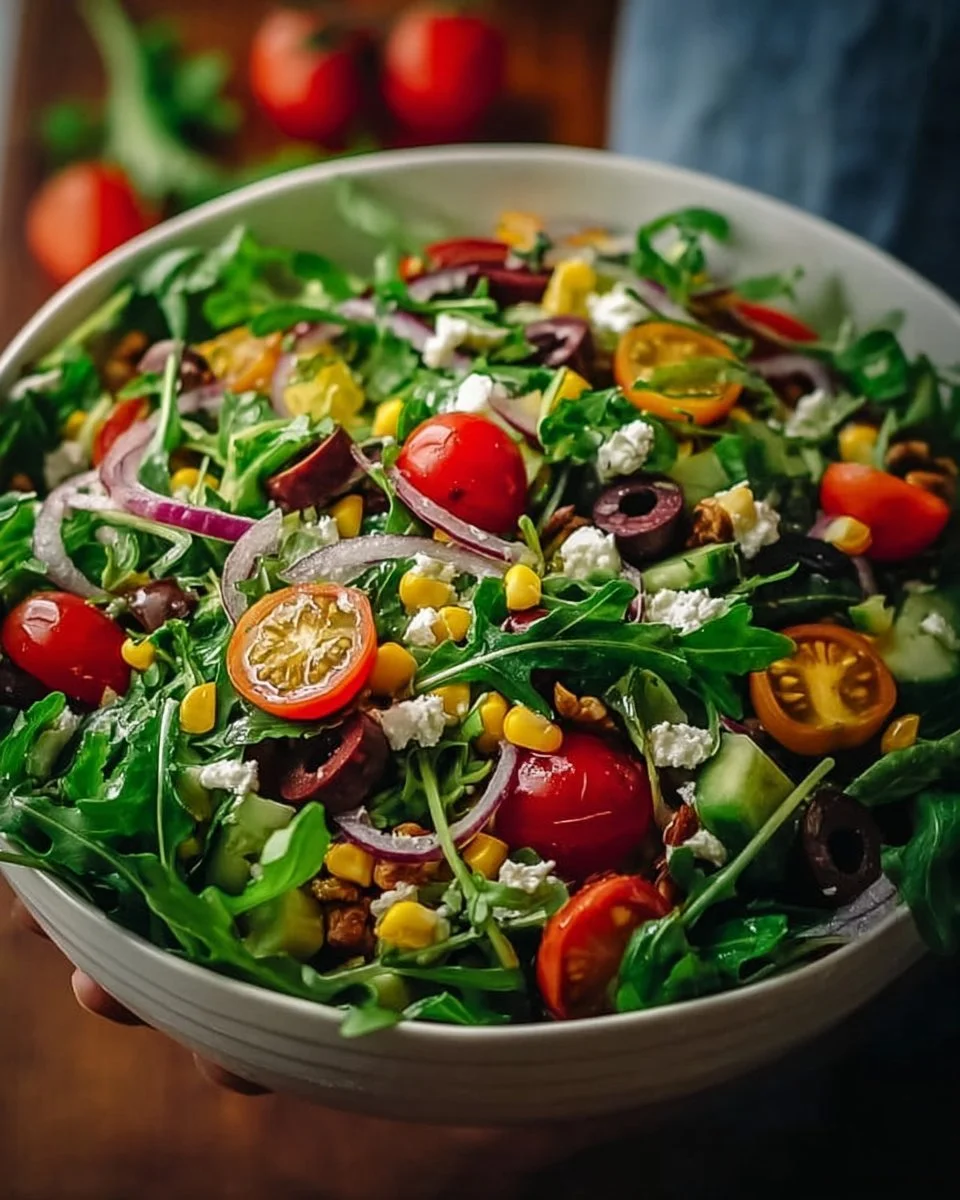 5 Minuten Salat mit frischen Zutaten zubereitet in nur fünf Minuten