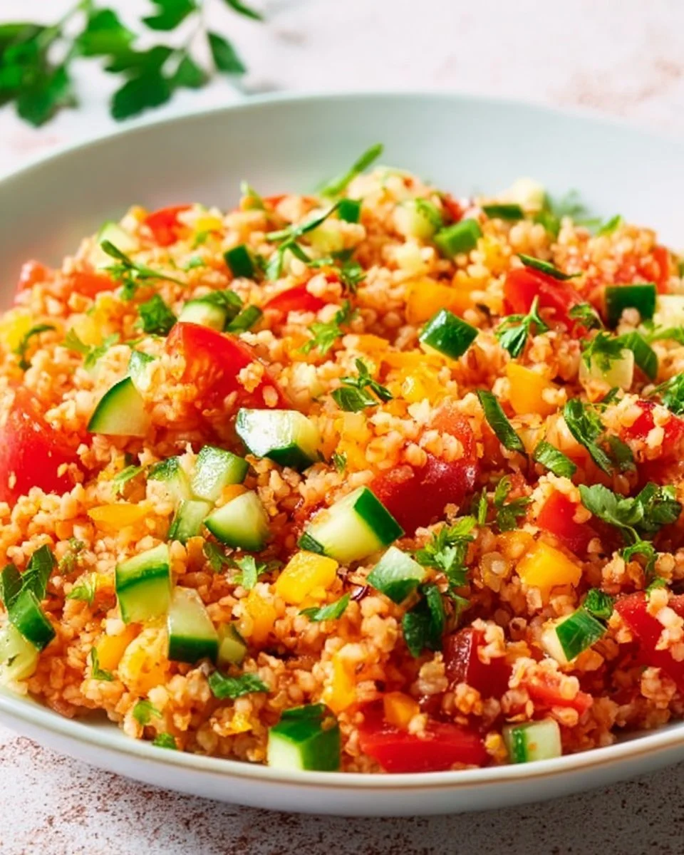 Leckeres Bulgursalat-Rezept mit frischen Zutaten und Gewürzen