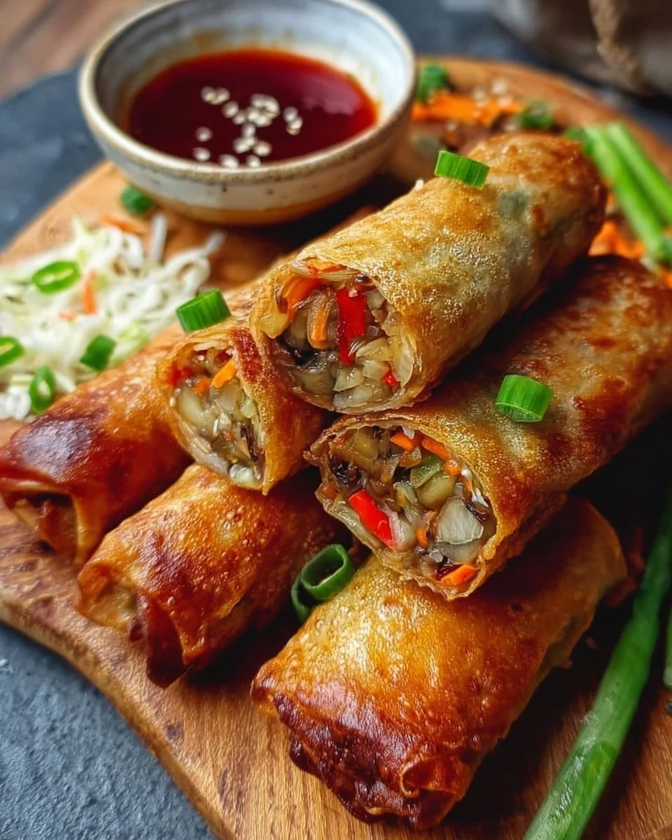 Crispy Frühlingsrollen, frisch zubereitet im Airfryer