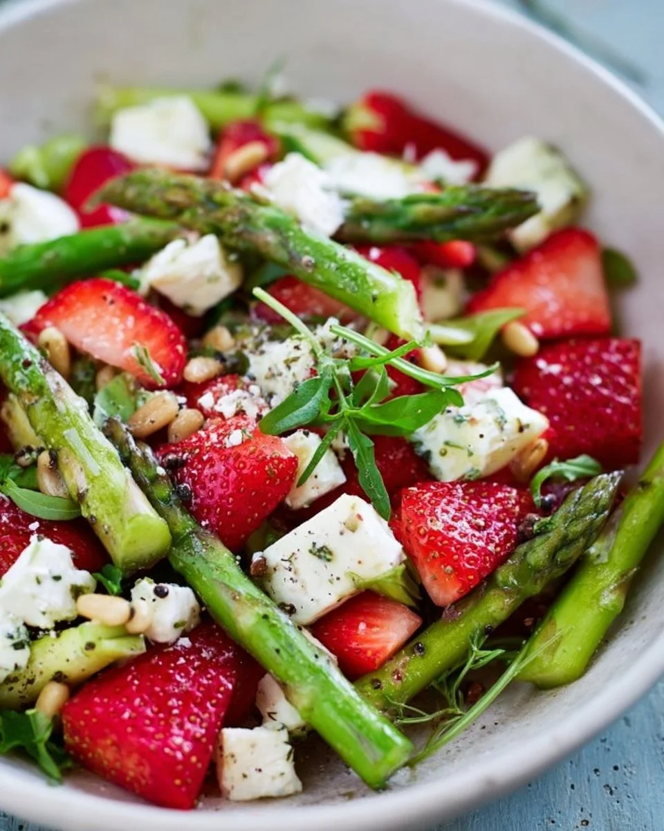 Erdbeer-Spargel-Salat mit Feta