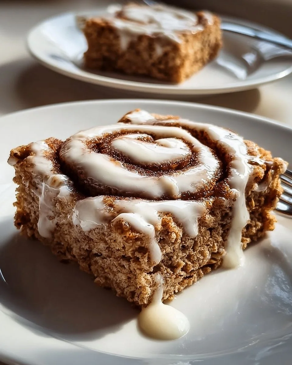 Hohe Protein Zimtschnecken Haferauflauf Rezept mit gesunden Zutaten