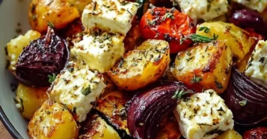 Ofengemüse mit Feta Kartoffeln frisch aus dem Ofen