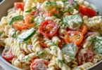 Leichter Nudelsalat mit frischem Joghurt-Dressing