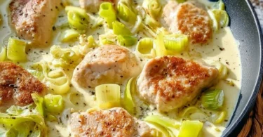 Leckeres Low Carb Hähnchen Gericht auf einem Teller serviert.