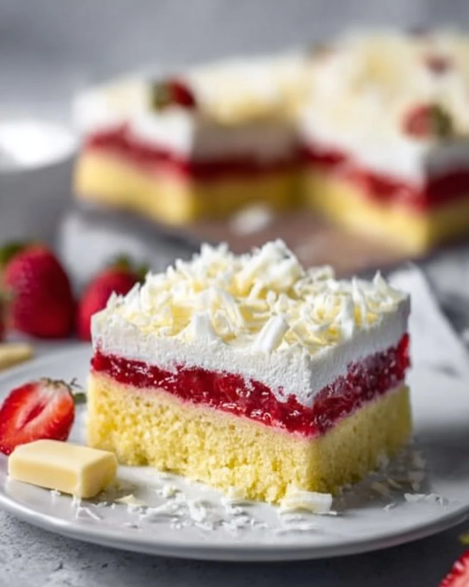 Leckere Stücke von Frau Holle Kuchen auf einem Teller