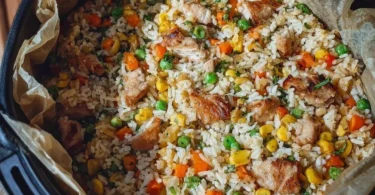 Leckerer Reis im Airfryer zubereitet, perfekt für jede Mahlzeit