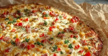 Leckere Schüttelpizza auf einem Teller, perfekt für schnelle Mahlzeiten.