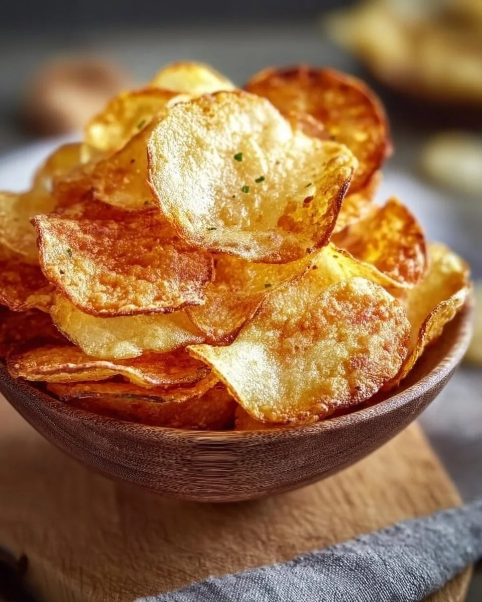 Selbstgemachte Kartoffelchips aus der Heißluftfritteuse