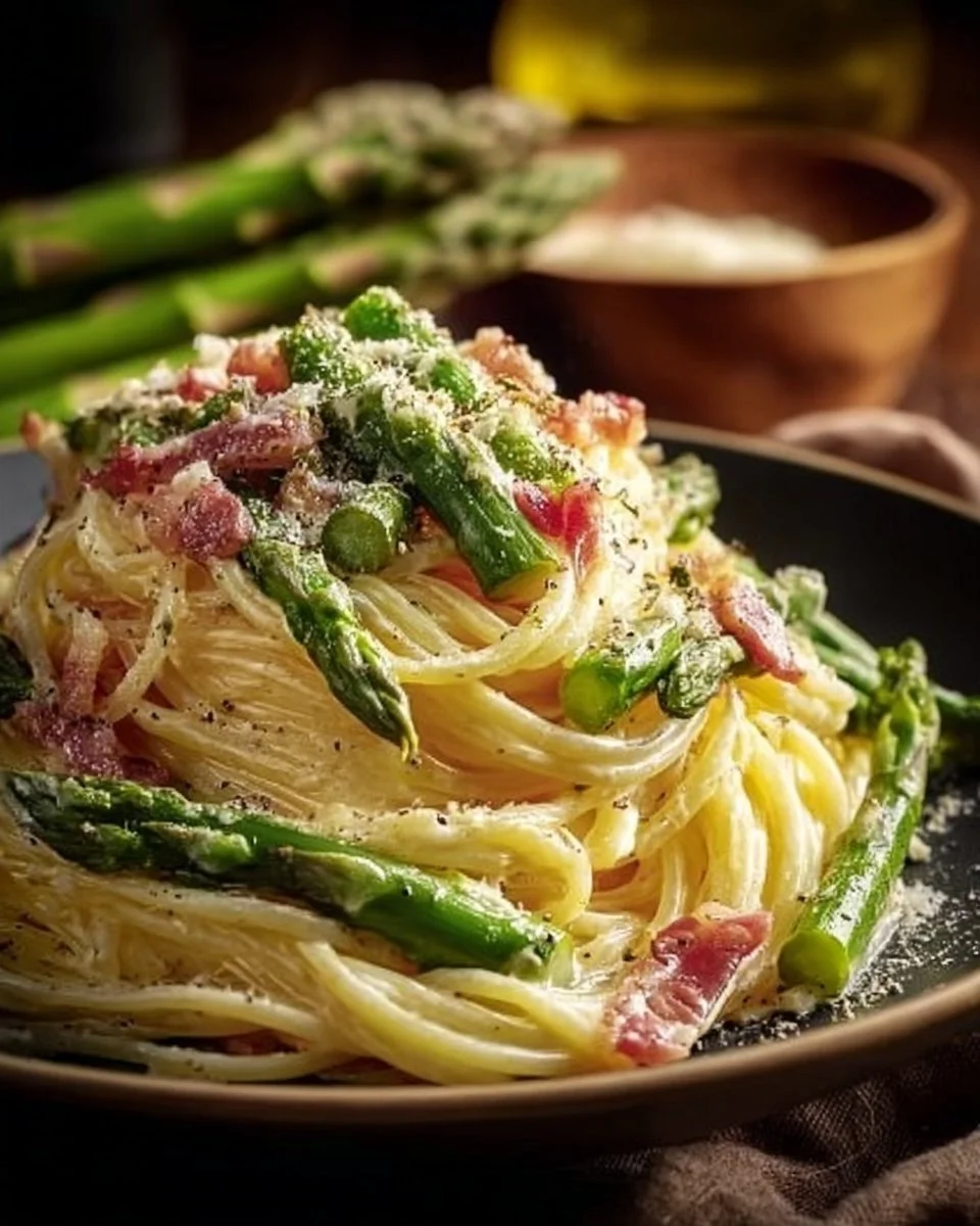 Spargel Carbonara