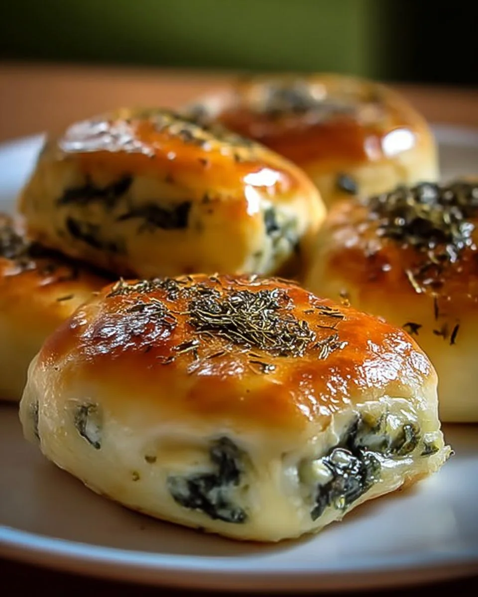 Spinat Hüttenkäse Flagels als gesunder Snack