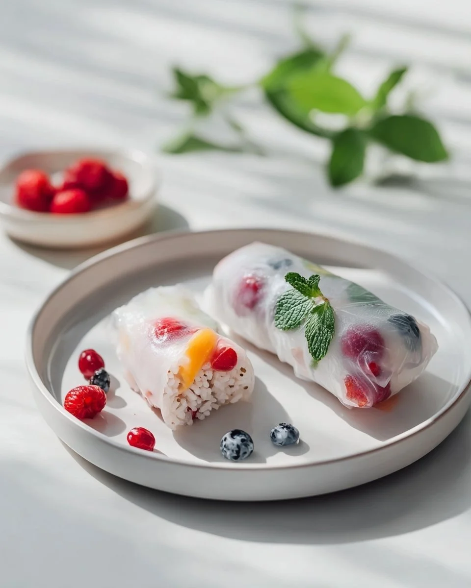 Vegan Sweet Summer Rolls with Coconut Rice